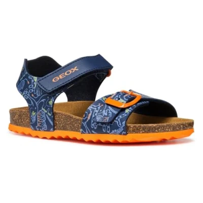Abbildung von Geox Ghita BOY Riemensandalette navy/multicoloured für Kinder, Größe: 24, Navy/multi coloured Schuhe
