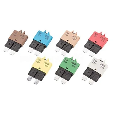 Abbildung von Mintice 12V/24V 10A Kfz Audio Inline Leistungsschalter Sicherungshalter Schutz Stereo Sicherung Lama zurücksetzen Reset Manuale