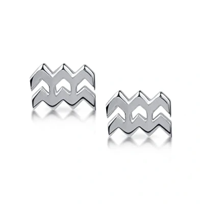 Abbildung von Amberta Damen Sternzeichen Ohrstecker aus 925 Sterling Silber: Wassermann
