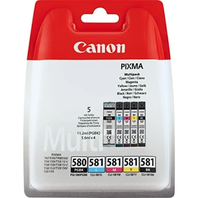 Abbildung von Canon PGI 580 CLI 581 BK C M Y PGBK