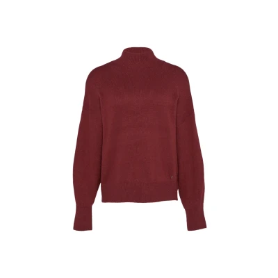 Abbildung von s.Oliver MIT Stehkragen Strickpullover, Damen, Größe: 36, Rubinrot