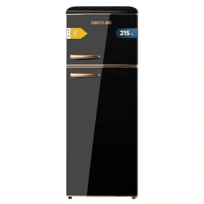 Abbildung von Cecotec Bolero CoolMarket 2D Origin 215 Black E Kühlschrank mit 2 Türen, l, Höhe 148,2 cm und 55,2 Breite, Licht, verchromter Griff, Glasfächer, Temperaturkontrolle, Schwarz