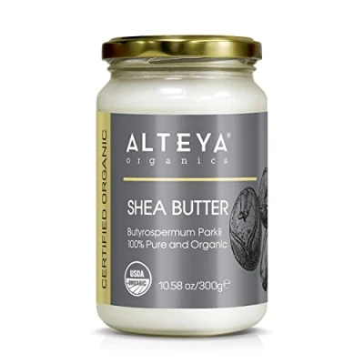 Abbildung von Alteya Organic Bio Sheabutter 300 g USDA Zertifiziert 100% Rein Vegan alle Hauttypen, Natürliche Körperbutter Gesicht, Lippen, Haare Pflegt, Schützt, Befeuchtet