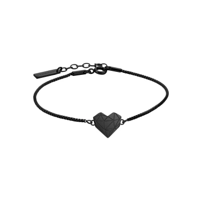 Abbildung von LIEBESKIND BERLIN TIME &amp; JEWEL Herz Armband schwarz, LJ 0616 B 17