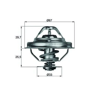 Abbildung von MAHLE ORIGINAL TX 38 88D Kühlwasserthermostat 88 67 mit Dichtung BMW: 3 Saloon, Compact, Touring
