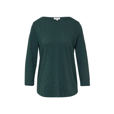 Abbildung von s.Oliver MIT 3/4 ÄRMELN Langarmshirt, Damen, Größe: 36, Smaragd