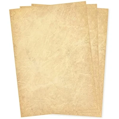 Abbildung von Travertin Briefpapier A4 50 Blatt Marmorpapier beidseitig marmoriertes Papier Natur Stein Optik nachhaltig