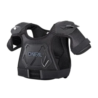 Abbildung von O&#039;NEAL Brustprotektor Kinder Motocross Enduro Einfach verstellbar, Injizierte Plastikform für gesteigerten Schutz, Alter von 4 9 Jahren Pee Wee Chest Guard Schwarz Weiß Größe M/L