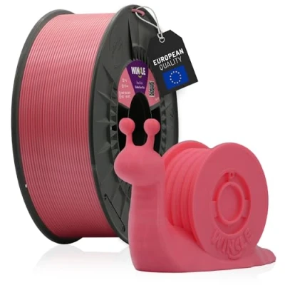 Abbildung von WINKLE PLA HD Filament 1.75mm Kaugummi Rosa, 300g Spule, 3D Drucker Kompatibel mit FDM Druckern, Druckmaterialien, Maßgenauigkeit +/ 0.05mm, Bioabbaubar Leicht zu Bedrucken