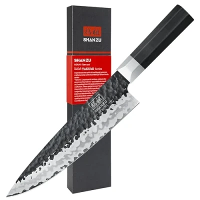 Abbildung von SHAN ZU Japanisches Kochmesser, 7 Schichten 9Cr18MoV Küchenmesser Gyuto Messer, Superscharfes Chefmesser Profi Fleischmesser mit G10 Fiberglasgriff
