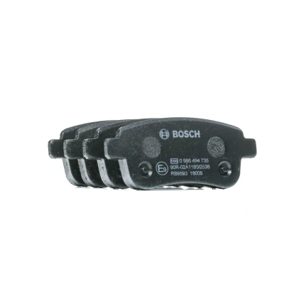 Abbildung von BOSCH 0 986 494 735 Bremsbelagsatz Low Metallic mit Schrauben, Montageanleitung RENAULT: MEGANE 4, SCENIC 3, 3 Coupe