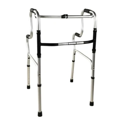 Abbildung von Mobiclinic®, Gehhilfe, Pórtico, Europäische Marke, Gehbock, Höhenverstellbar, 2 Höhen, Klappbar, Leicht, Gehhilfe für Senioren, Aus Aluminium, Rutschfest, Ergonomische Griffe, Bis 100 kg, Silber