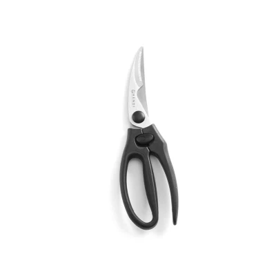 Abbildung von HENDI Geflügelschere 24 cm Edelstahl Karbonstahl Kunststoffgriff, Hähnchenschere, Fleischschere