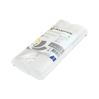 Abbildung von BOLSEMACK Folienrollen 25cmx6m 2 Rollen Vakuumierbeutel für alle Vakuumierer &amp; lebensmittel Vakuumiergerät Vacuum bags sehr stark reißfest Vakuumbeutel BPA frei