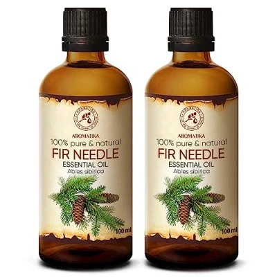 Abbildung von Fichtennadelöl 2x100ml Weihnachtsbaumduft Naturreines Ätherisches Fichtenöl Abies Sibirica Tannenöl für Sauna Körperpflege Aroma Diffuser Raumduft Duftlampe