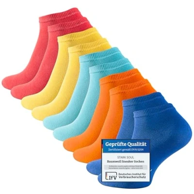 Abbildung von STARK SOUL 10 Paar Essentials Sneaker Socken, Baumwolle, Fun Colors, Gr. 47 50