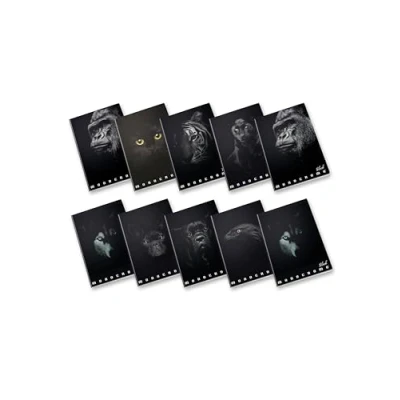 Abbildung von Pack. 10 St. A4 Hefte Monocromo Black, sortierte Motive