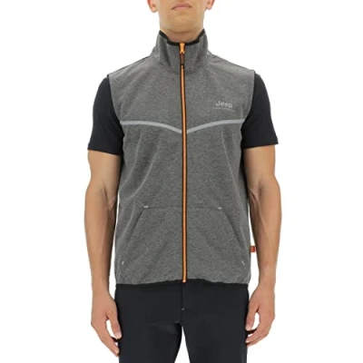 Abbildung von JEEP O102621 G419 XP MAN TECH SWEAT VEST W/Kangaroo Pocket JX22A Dark Grey Mel/Black XXL