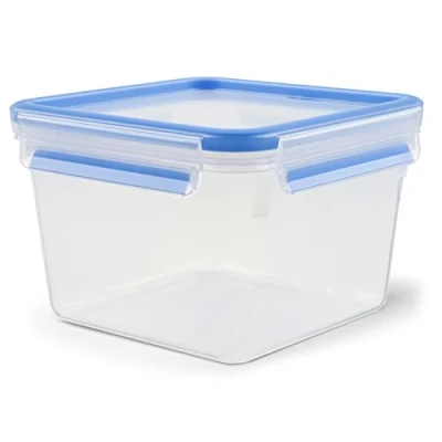 Abbildung von Emsa 508537 Clip &amp; Close Quadratische Frischhaltedose mit Deckel 1.75 Liter Transparent/Blau