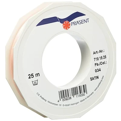 Abbildung von PRÄSENT C.E. Pattberg Satin altgrün (grün), 25 m Satinband zum Einpacken von Geschenken, 40 mm Breite, Geschenkband Dekorieren &amp; Basteln, Dekoband, Anlass