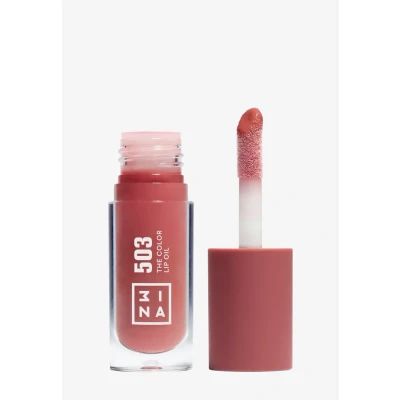 Abbildung von 3INA MAKEUP The Color Lip Oil 503 Nude Gloss mit Hyaluronsäure 24h Feuchtigkeit Balm für Trockene Lippen Hochglänzende Lippenöl Volumengebende Lippenstift Vegan Cruelty Free