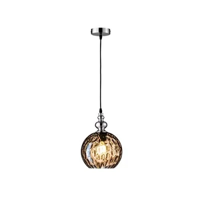 Abbildung von Fischer &amp; Honsel Pendelleuchte Uller 1x E27 max. 40,0 Watt, nickelfarben, 69567, 20 x 140 cm (LxBxH)