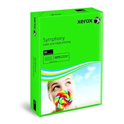Abbildung von Xerox 003R93951 farbiges Druckerpapier Kopierpapier Symphony intensiv Din A4, 80 g/m², 500 Blatt pro Pack, dunkelgrün