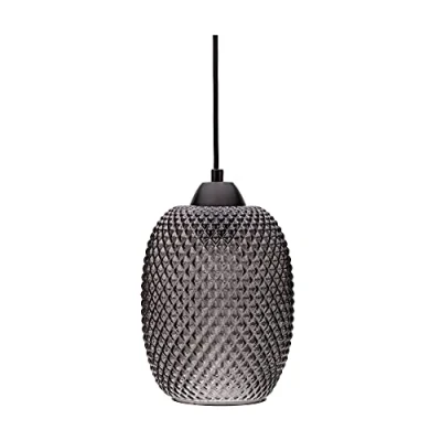 Abbildung von Pauleen 48188 Gleaming Glamour Pendelleuchte max. 20 Watt Rauchglas, Schwarz Glas, Metall E27