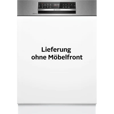 Abbildung von Bosch SMI6ECS12E Serie 6, Smarter Geschirrspüler Teilintegriert 60 cm, Besteckschublade, Spülmaschine Made in Germany, besonders leise, starke Reinigung, Extra Trocknen, Programmassistent, Edelstahl