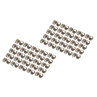 Abbildung von DIGITUS Farbclips für RJ45 Patchkabel farbliche Organisation von Netzwerkkabeln zur Optimierung Kabelmanagement 100 Stück CAT 5e, 6 &amp; 6A LAN Kabel AWG 24/7 bis 27/7 Braun