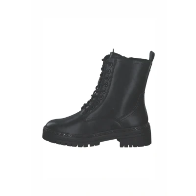 Abbildung von MARCO TOZZI Schnürstiefelette, Blockabsatz, Schnürboots mit Nieten am Sohenrand