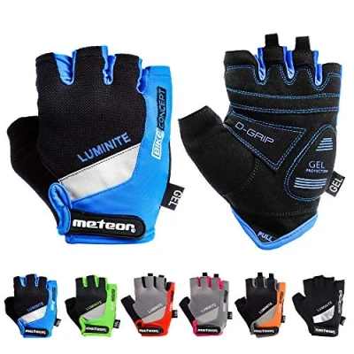 Abbildung von meteor radhandschuhe MTB Handschuhe Herren Gel GX31 Green fahrradhandschuhe Mountainbike Radsport Damen Radsporthandschuhe Downhill Fahrrad Kinder (XS, Rot)