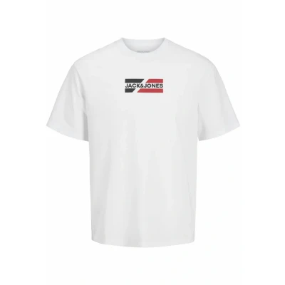 Abbildung von JACK &amp; JONES Herren Jcooutdoor Logo Tee Crew Neck Sn T Shirt, White, XS EU