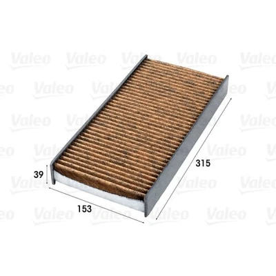 Abbildung von VALEO 701002 Innenraumfilter Aktivkohlefilter mit Polyphenol, fungizider Wirkung, antiallergischer Wirkung 315 153 39 CLIMFILTER SUPREME