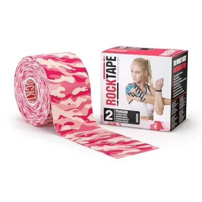 Abbildung von Rocktape STD 5cm x 5m Kinesiologie Tape Rosa Camouflage, Camo Pink, Roll