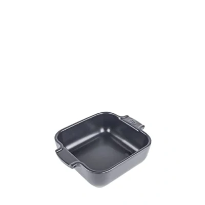 Abbildung von PEUGEOT Quadratische Auflaufform aus Keramik 18 cm (inkl. Griffe) x 11,4 5,1 Fassungsvermögen: 0,66 L 10 Jahre Garantie Schiefergrau