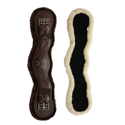 Abbildung von Kentucky Dressurgurt Sheepskin Anatomic Short Braun 70cm