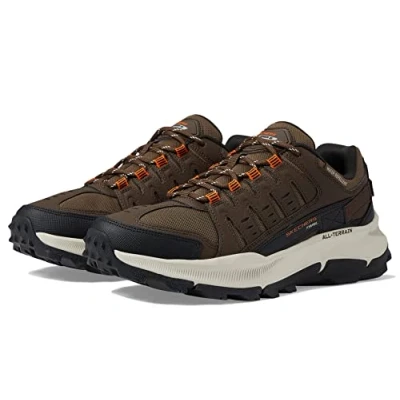 Abbildung von Skechers Herren Equalizer 5.0 Trail Solix Sneaker, Braunes Leder Mesh mit orangefarbenem Rand, 39.5 EU