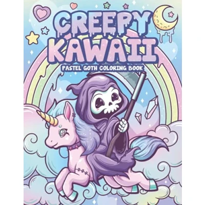 Abbildung von Creepy Kawaii Pastel Goth Coloring Book: Cute Horror Spooky Gothic Pages for Adults (Pastel Series)