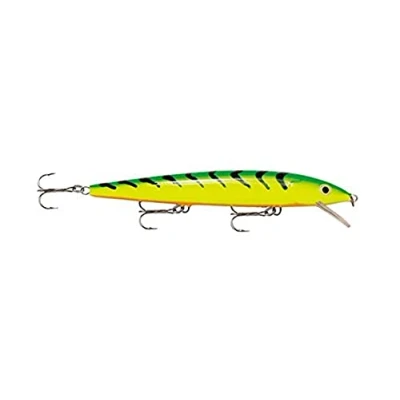 Abbildung von Rapala Husky Jerk Angelköder Widerstandsfähiges Angelzubehör Süßwasser Spinnköder Lauftiefe 1.2 2.4m Fischköder 12cm, 13g Hergestellt in Estland Firetiger