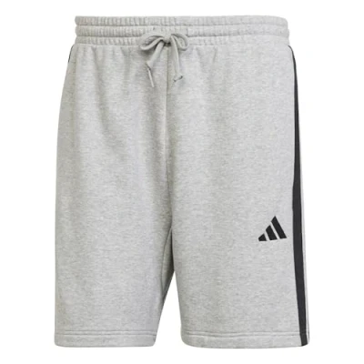 Abbildung von adidas Herren Essential Three Stripes French Terry Short, medium Grey Heather/Black, 4XL