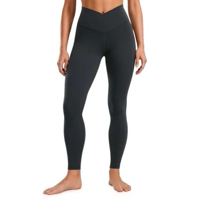 Abbildung von CRZ Yoga Damen Butterluxe Cross Waist Workout Leggings V High Bauchkontrolle Lounge 71cm Melanit 42