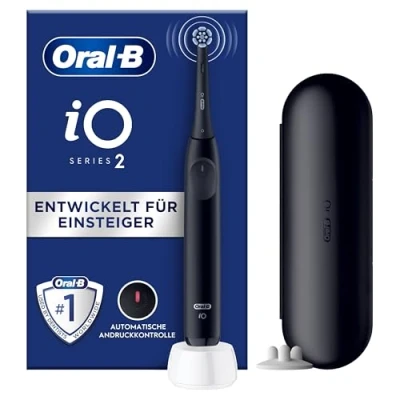 Abbildung von Oral B Elektrische Zahnbürste »iO Series 2«, 1 St. Aufsteckbürsten, für die sanfte Reinigung, Reise Etui, Aufsteckbürstenhalter