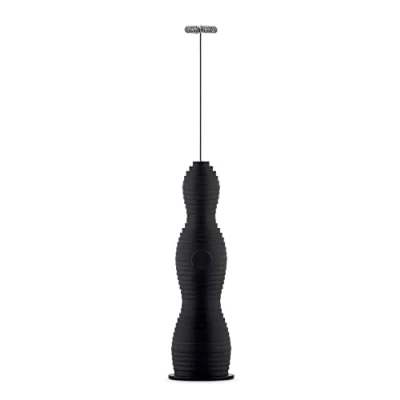 Abbildung von Alessi Pulcina MDL11 B Rührbesen für Milchaufschäumer im Design, aus Thermoplastischem Harz, Schneebesen Stahl und Wiederaufladbarer Akku, Schwarz