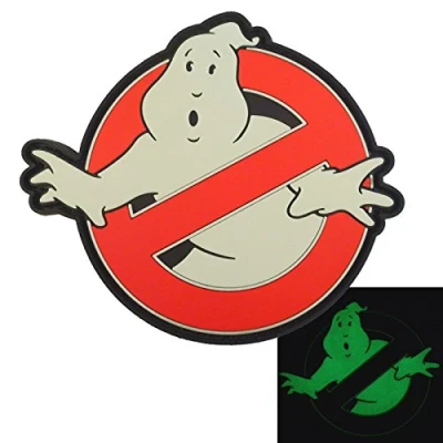 Abbildung von Ghostbusters No Ghost Glow Dark GITD Cosplay Movie PVC Rubber 3D Hook Patch