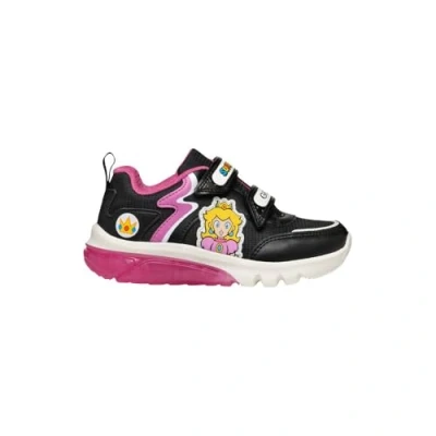 Abbildung von Geox Nintendo Ciberdron GIRL Light UP Sneaker low für Kinder, Größe: 36, Black/fuchsia Schuhe