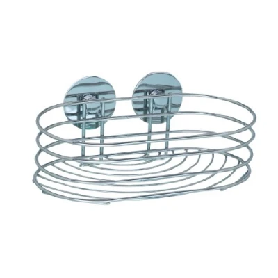 Abbildung von WENKO Turbo Loc Wandablage, Wand Duschablage, Befestigen ohne Bohren, Verchromter Stahl, 23,5 x 10,5 13,5 cm