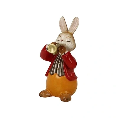 Abbildung von Goebel Hasenfigur Eifriger Trompeter Osterhasen