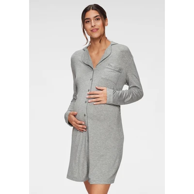 Abbildung von Lascana Matern Nachthemd, Damen, Größe: 32/34, Grey melange