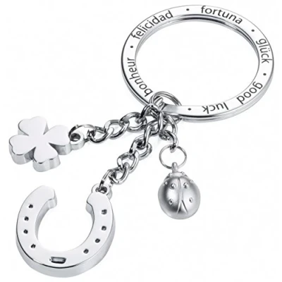 Abbildung von Troika GLÜCKSBRINGER Hufeisen Schlüsselanhänger, 11 cm, Silber